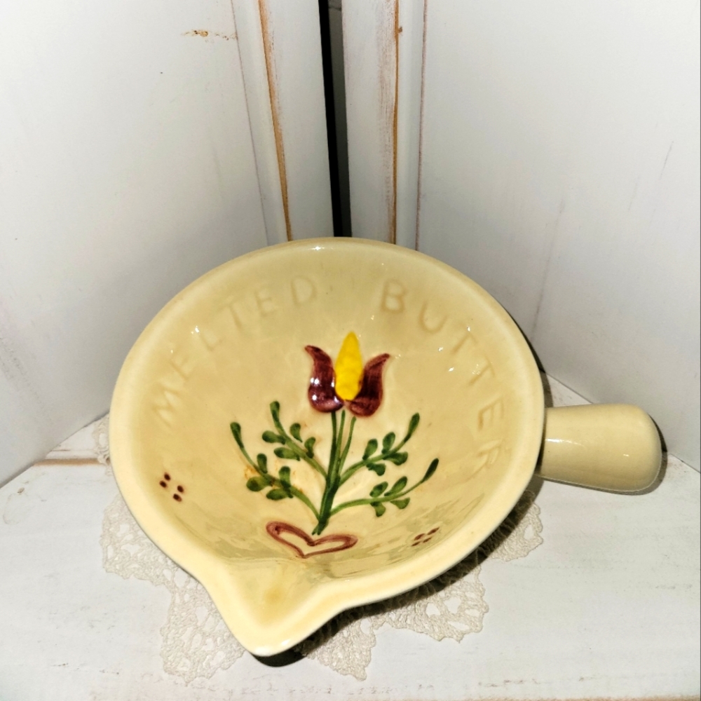 Vintage Pennsylvania Dutch Melted Butter Dish